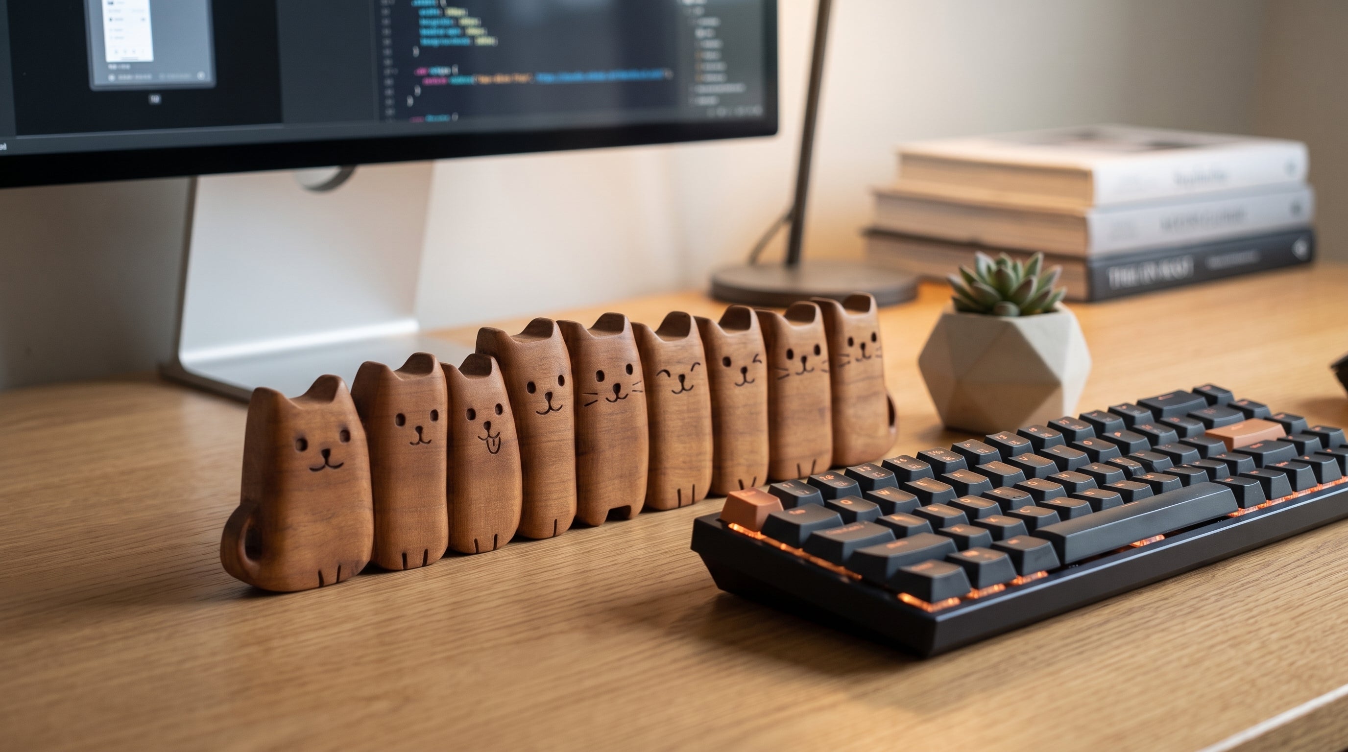 From "Desk Cats" to Spatial Art: 5 Ways to Elevate Your Workspace with Wooden Cat Statues