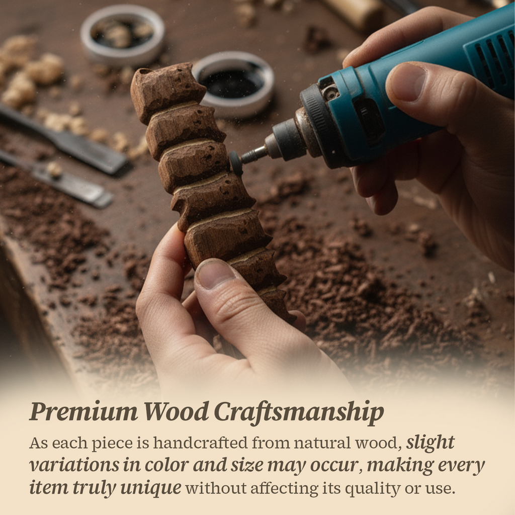 BeeRusty™ - Hand-Carved Wooden Cat Figurine