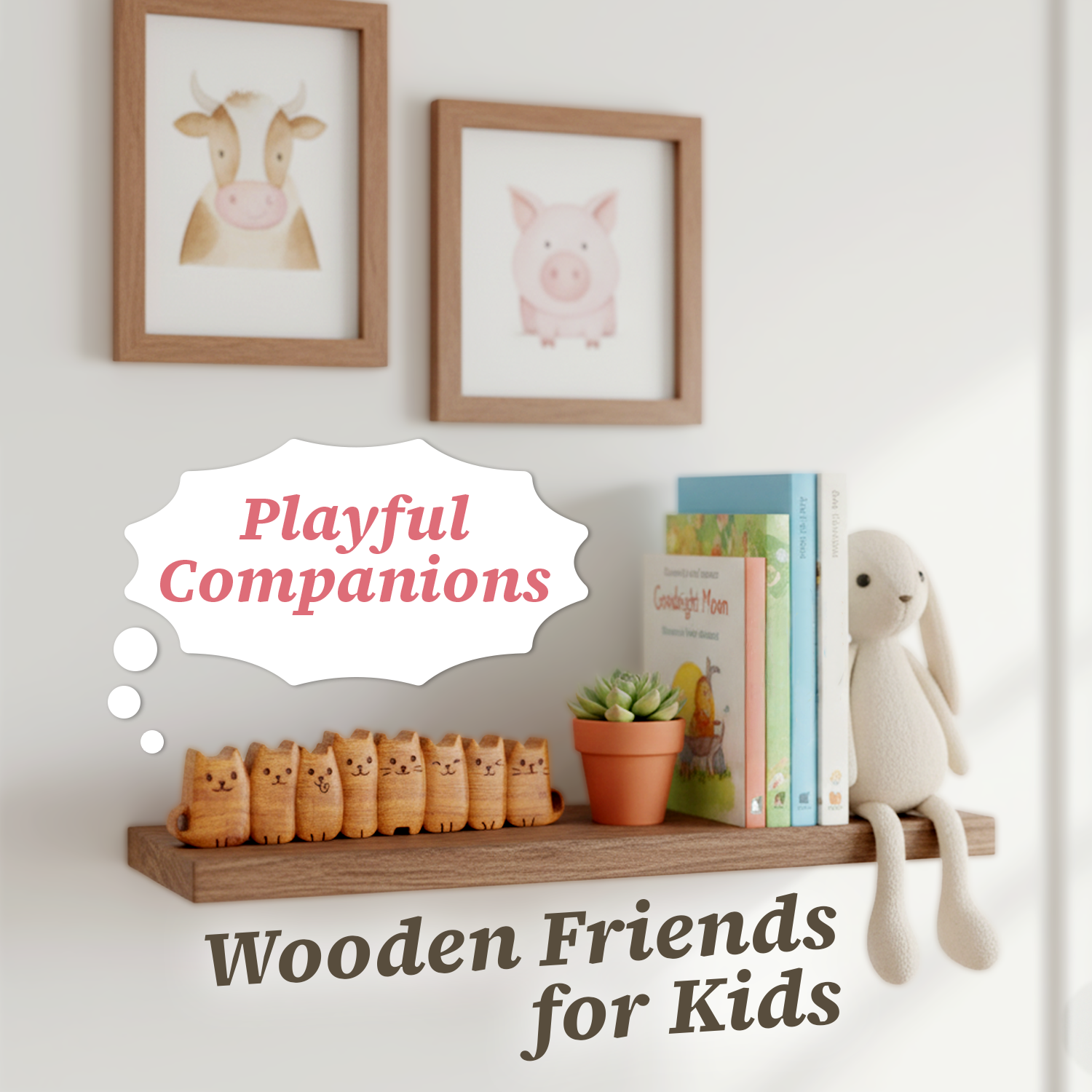 BeeRusty™ - Hand-Carved Wooden Cat Figurine