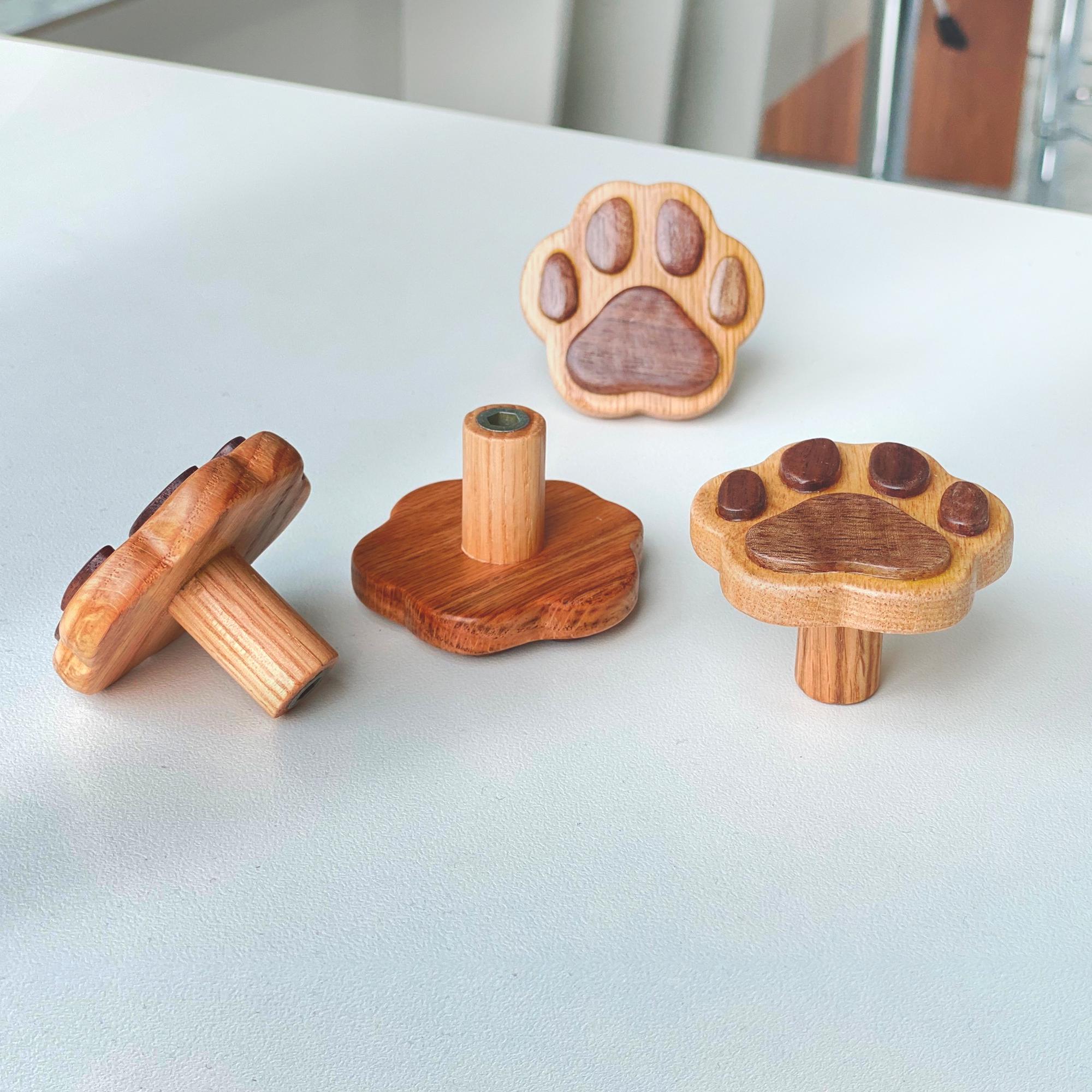 Wood Coat Wall Hook Dog Paw Leash Accessories Storage Holder Mounted Rustic Wooden Hat Cap Towel Rack Hanger Farmhouse Decorative Room Décor