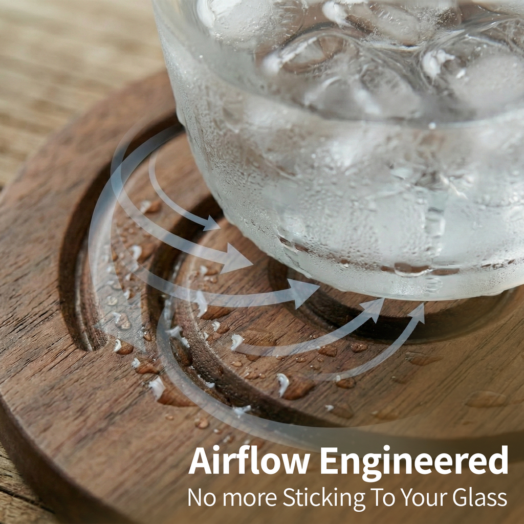 Snail Magnetic Wooden Coasters with Holder - Set of 6