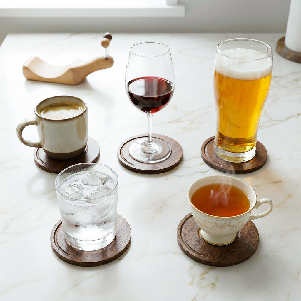 Beerusty Snail Magnetic Wooden Coasters with Holder - Set of 6 – BeeRusty