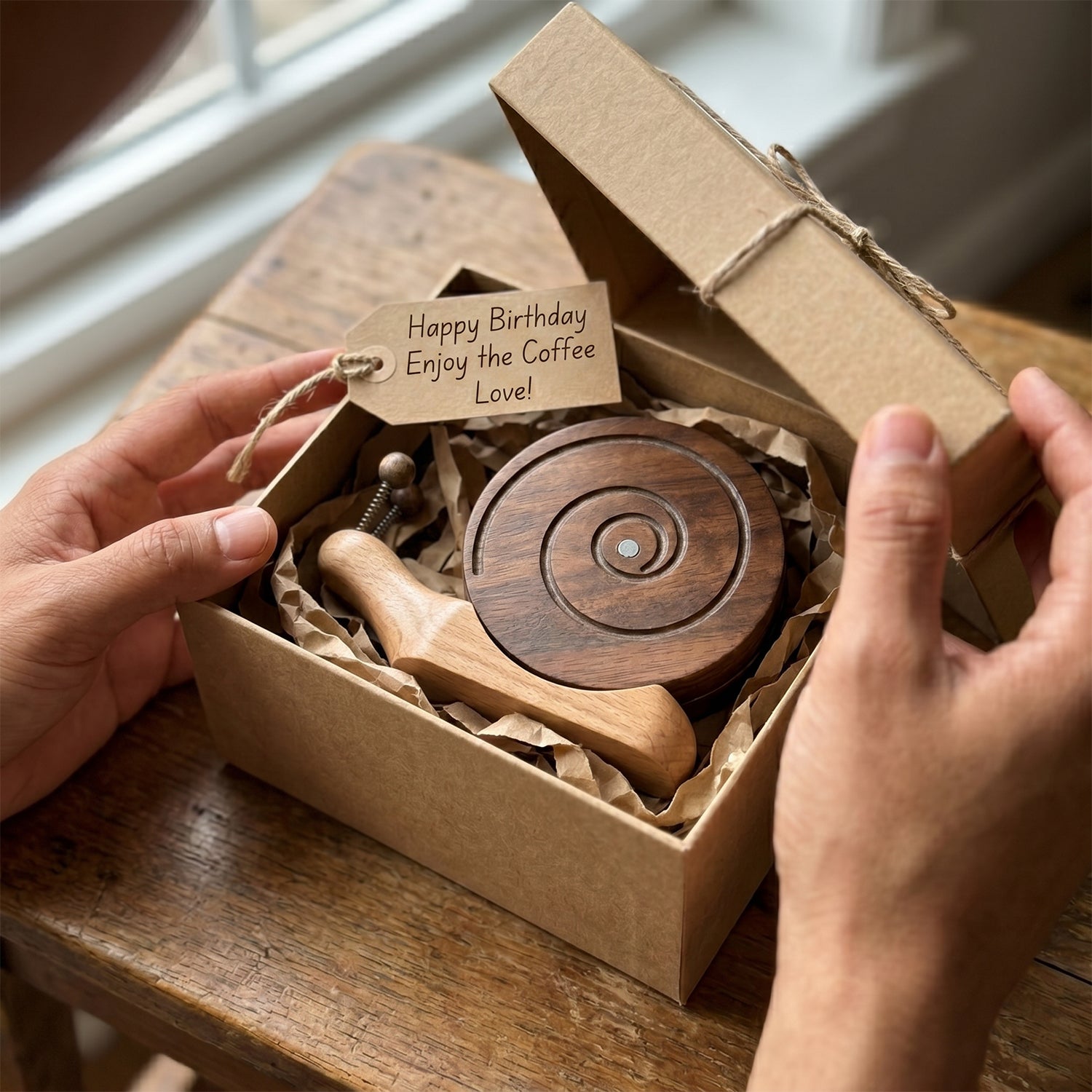 Wooden Snail Coasters | Hand-Carved Walnut Drink Set – BeeRusty