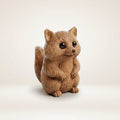 Raccoon Figurine - Hand-carved Wooden Animal Figurine