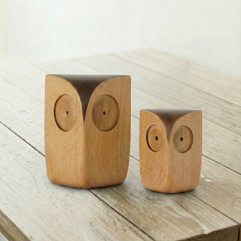 BeeRusty™ - Handmade Owl Wooden Figurine